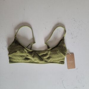 Olive Green Textured Bralette - Women Intimates